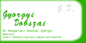 gyorgyi dobszai business card